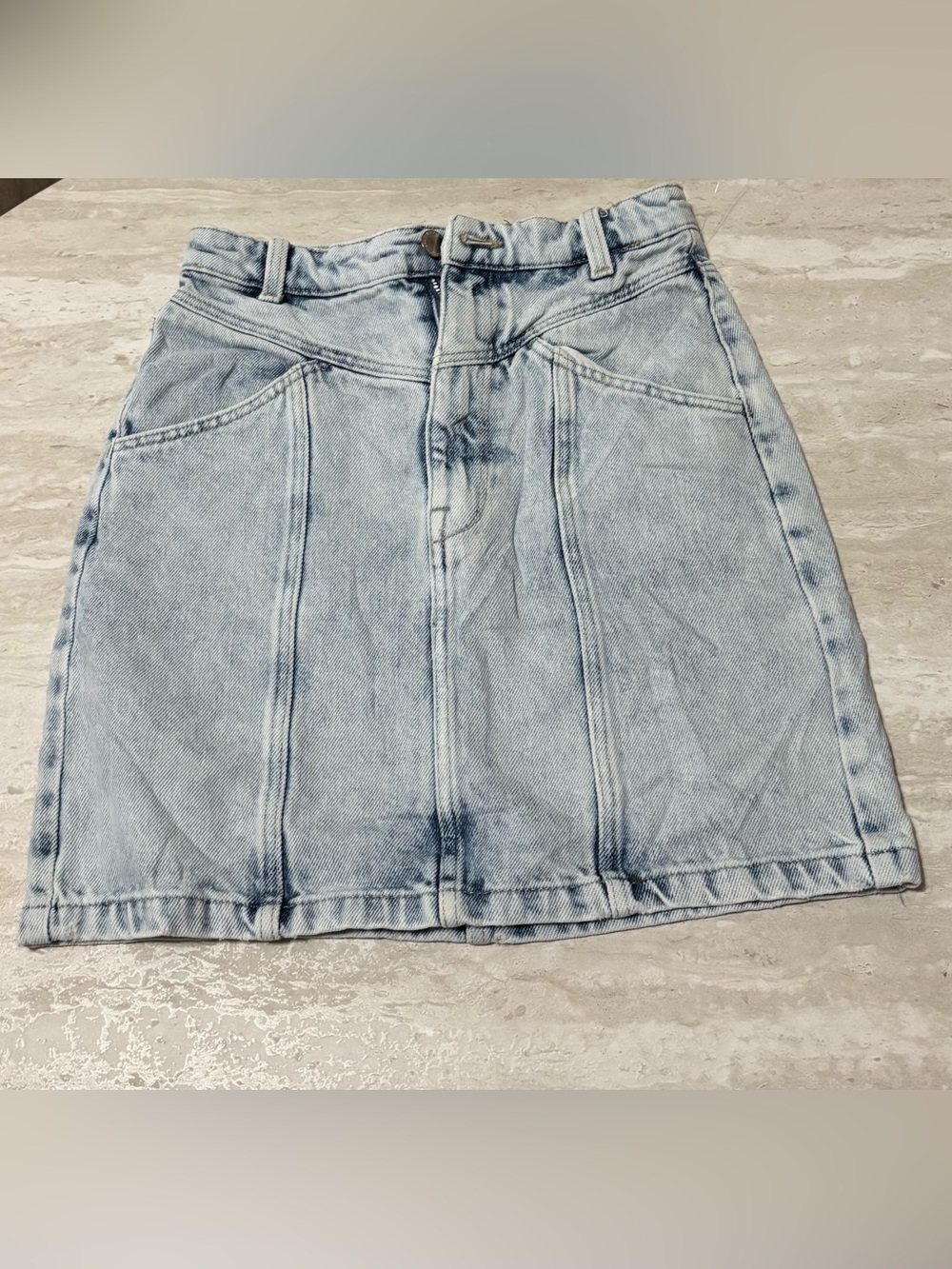 H&M Light Blue Denim A-Line Skirt